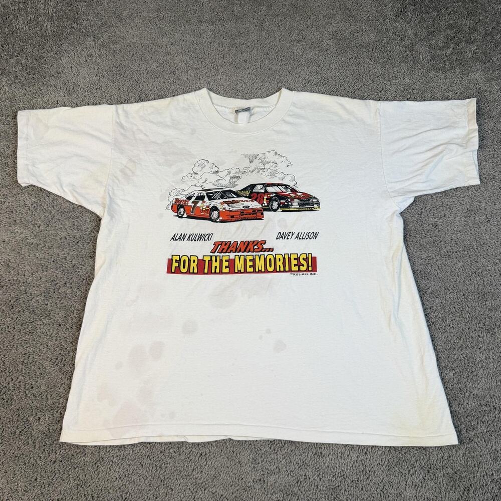 Vintage 90s Hooters Racing Shirt Mens XL Alan Kulwicki Davey Allison 90s